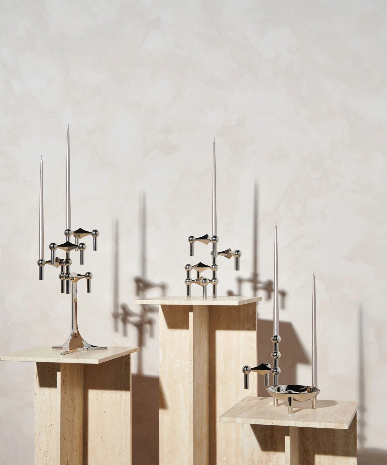 Candle Holder 3-pack (Chrome)