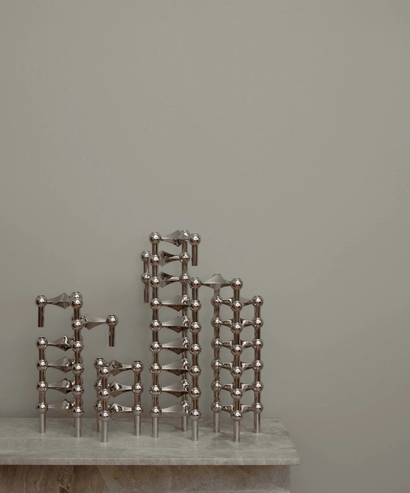 Candle Holder 3-pack (Chrome)