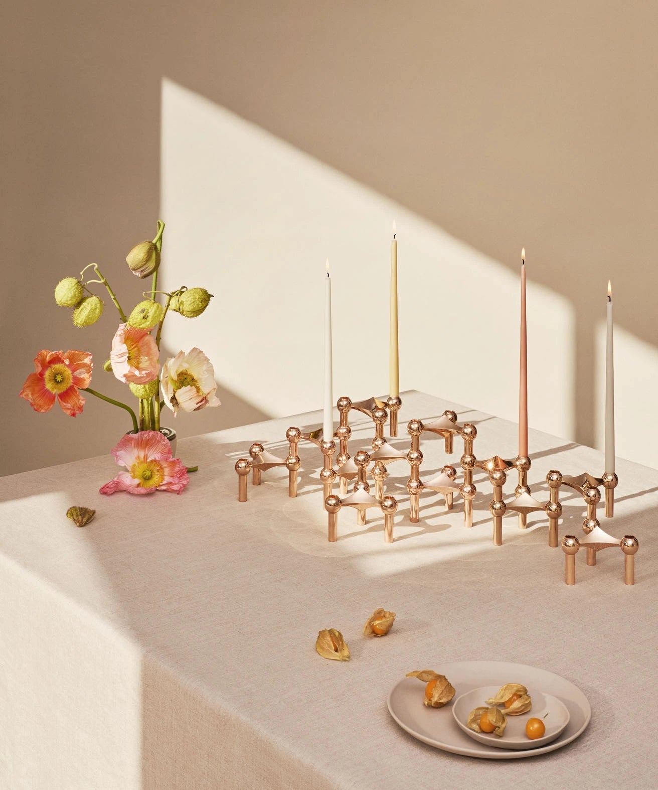 Candle Holder 3-pack (Rose Gold)