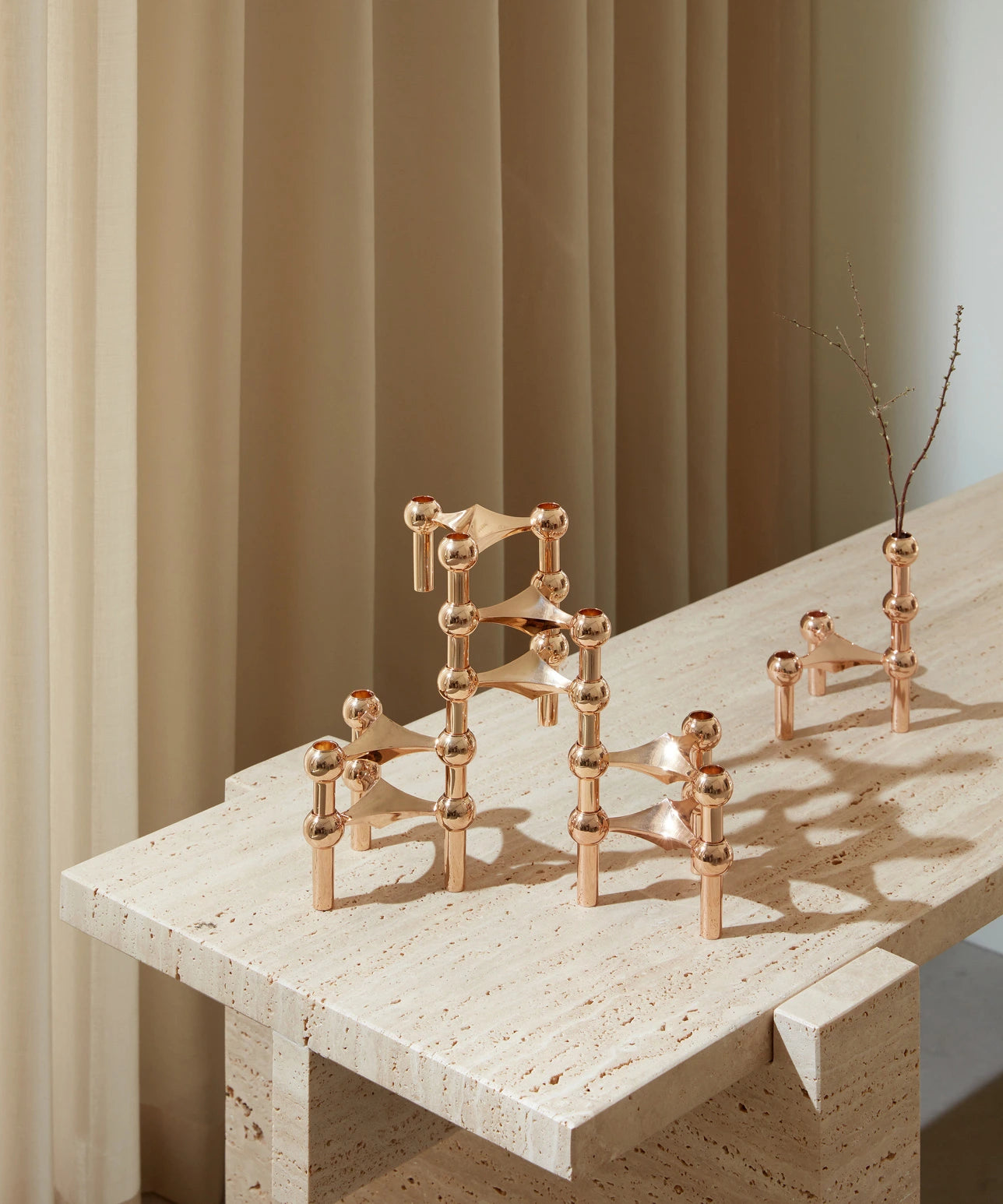 Candle Holder 3-pack (Rose Gold)