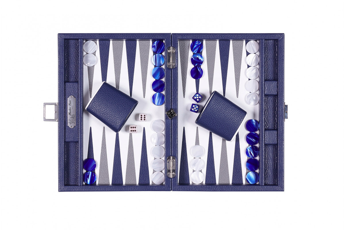 Baptiste Backgammon (Navy Blue) - Luxury Backgammon