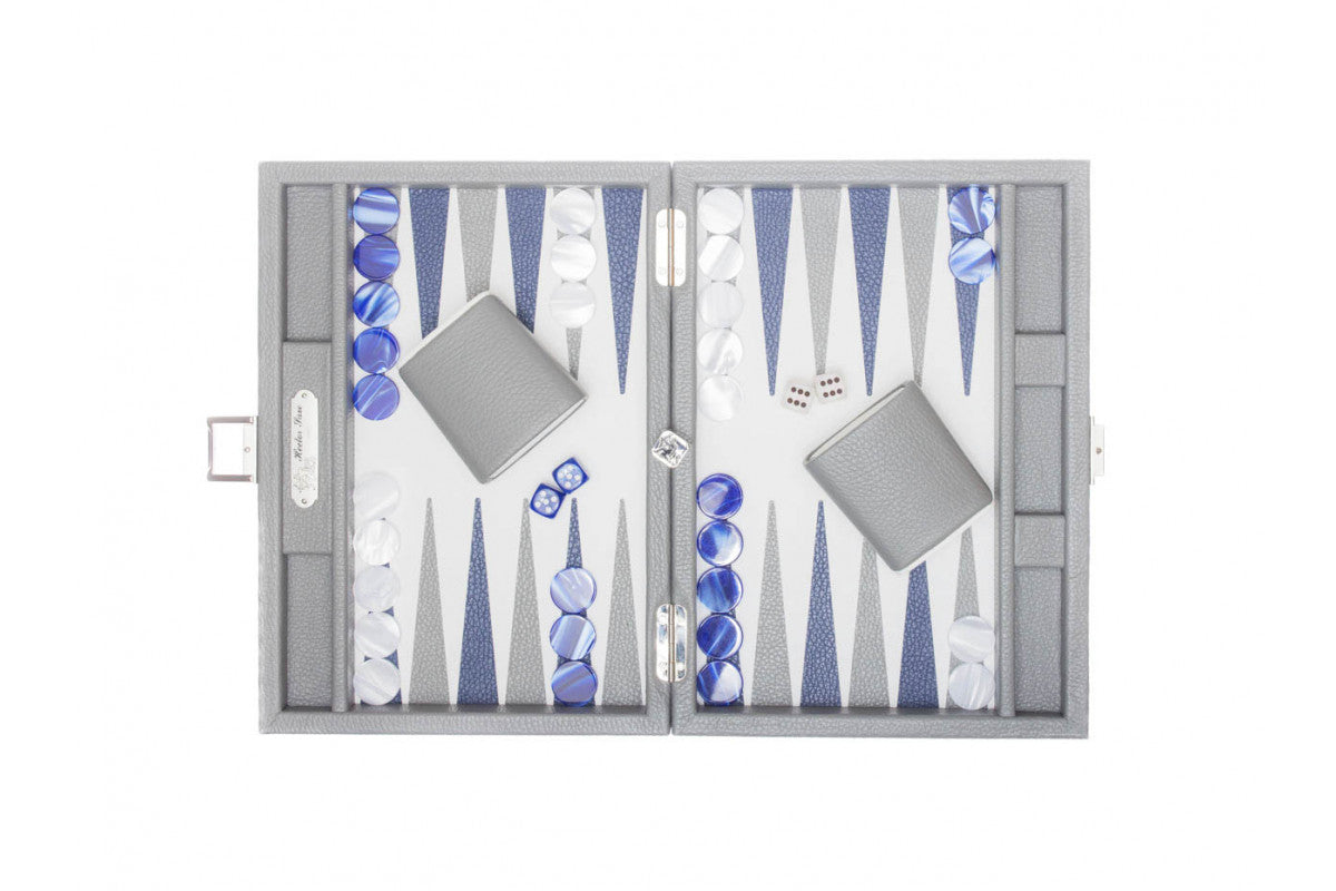 Baptiste Backgammon (Grey) - Luxury Backgammon