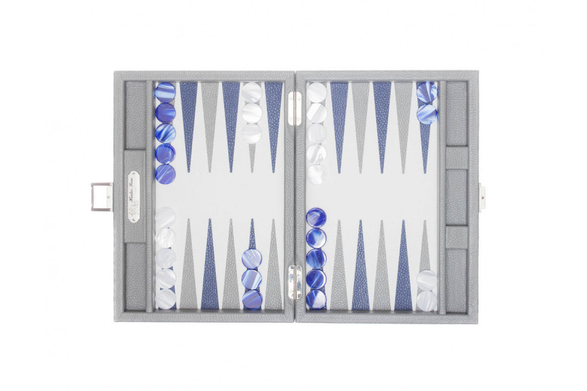 Baptiste Backgammon (Grey) - Luxury Backgammon