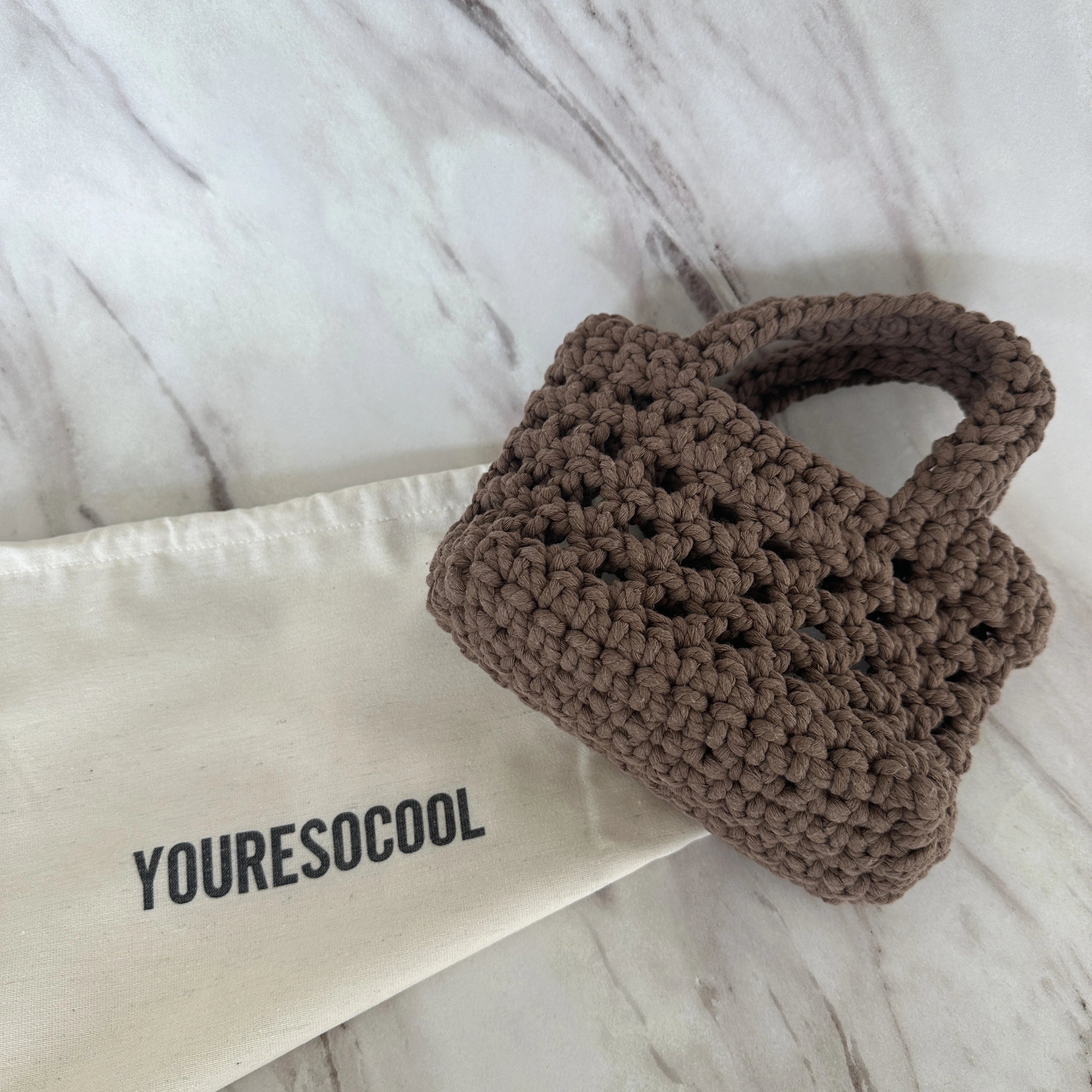 Small Bag YOURESOCOOL - Brown