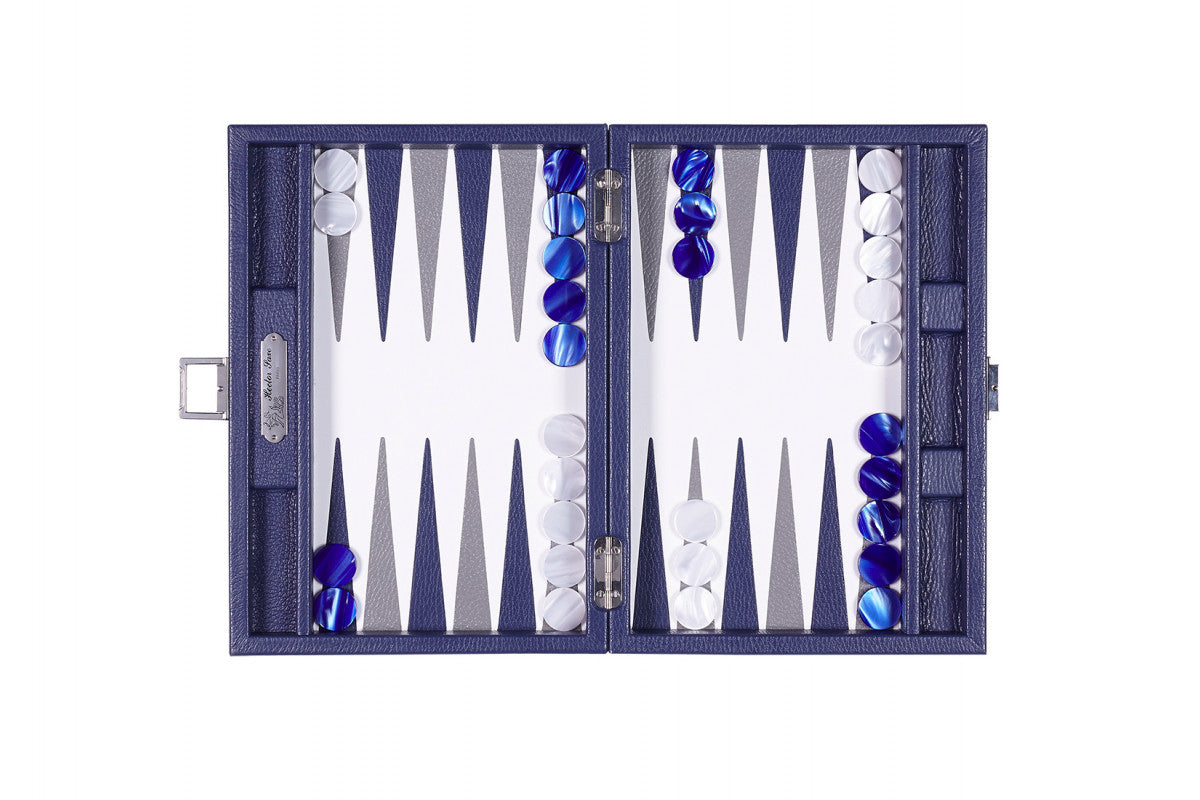 Baptiste Backgammon (Navy Blue) - Luxury Backgammon